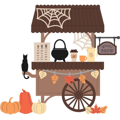 Pumpkin Spice Market Cart Add - On - Honey Cuts - Stand - Alone Dies - Honey Bee Stamps