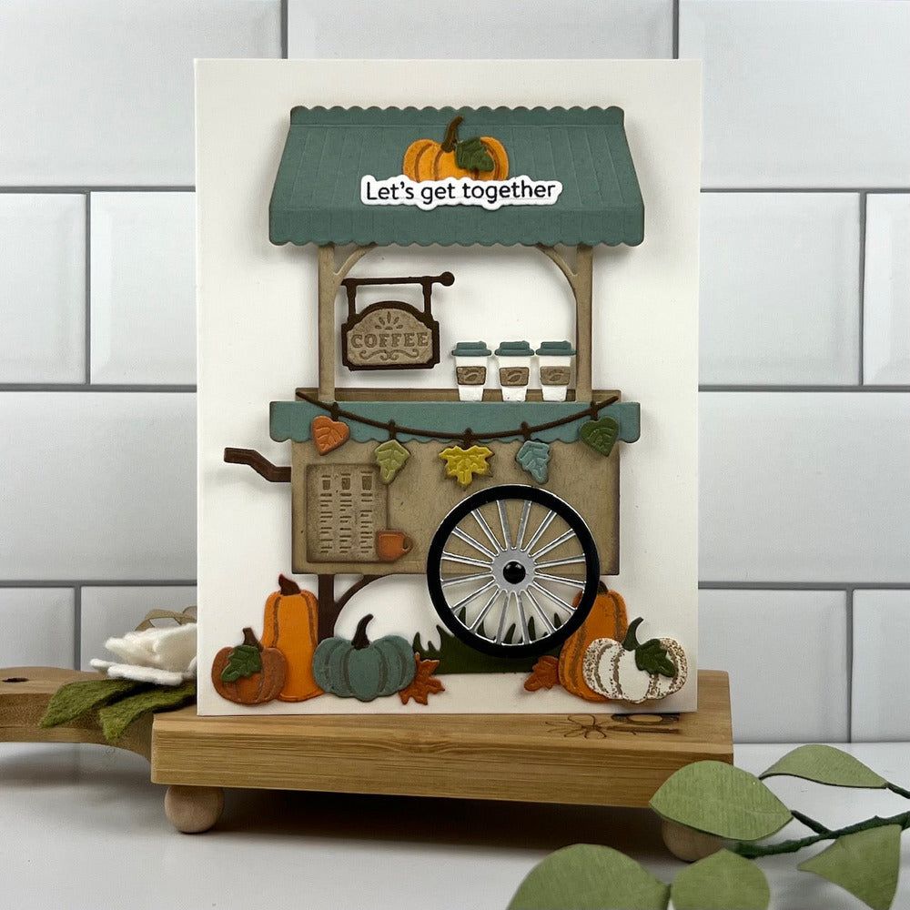 Pumpkin Spice Market Cart Add - On - Honey Cuts - Stand - Alone Dies - Honey Bee Stamps