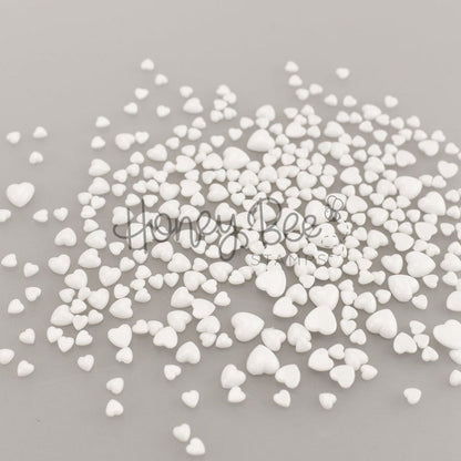 Pure - White Acrylic Hearts Mix - Honey Bee Stamps