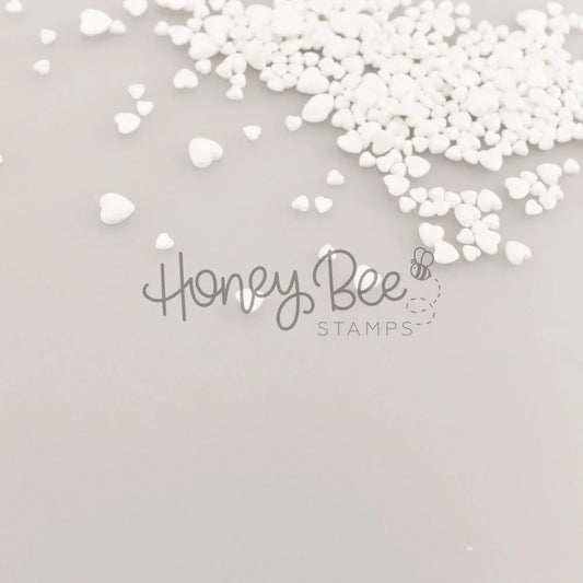 Pure - White Acrylic Hearts Mix - Honey Bee Stamps