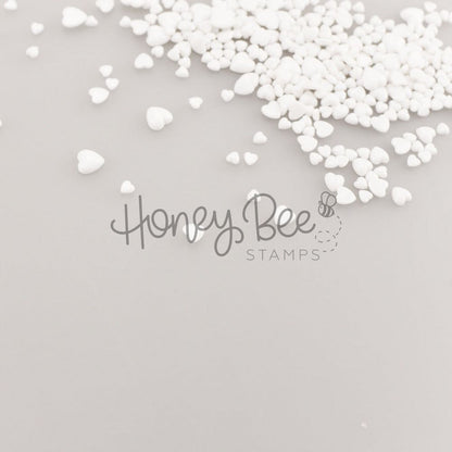 Pure - White Acrylic Hearts Mix - Honey Bee Stamps