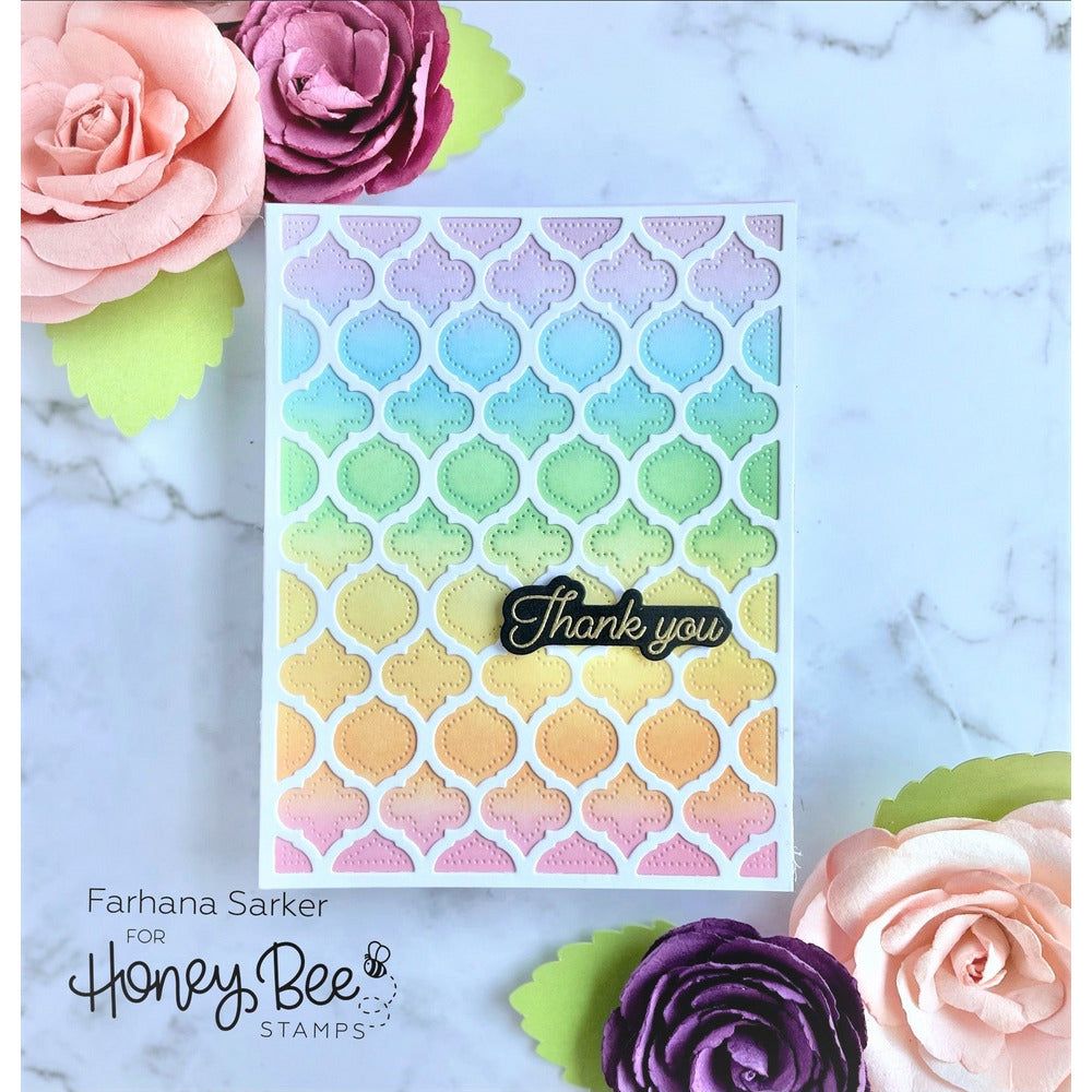 Quatrefoil A2 Cover Plate Base (Pierced) - Honey Cuts - Stand - Alone Dies - Retiring - Honey Bee Stamps
