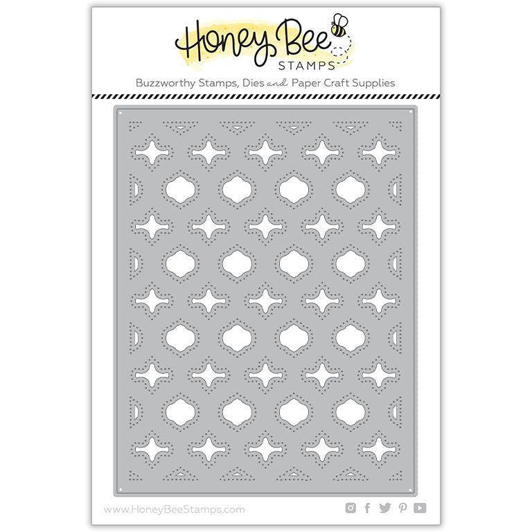 Quatrefoil A2 Cover Plate Base (Pierced) - Honey Cuts - Stand - Alone Dies - Retiring - Honey Bee Stamps