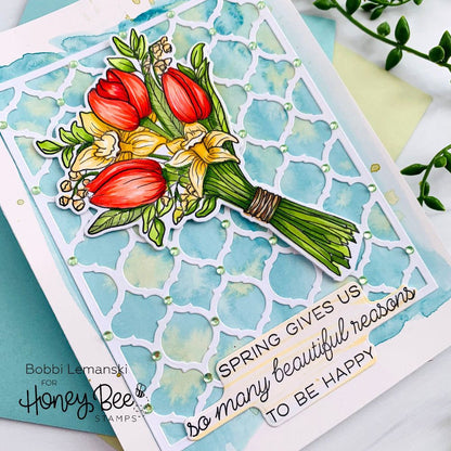 Quatrefoil A2 Cover Plate Base (Pierced) - Honey Cuts - Stand - Alone Dies - Retiring - Honey Bee Stamps