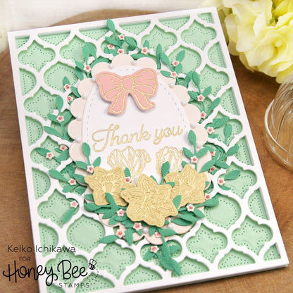 Quatrefoil A2 Cover Plate Base (Pierced) - Honey Cuts - Stand - Alone Dies - Retiring - Honey Bee Stamps