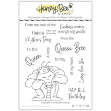 Queen Bee - 4x5 Stamp Set - Honey Bee Stamps