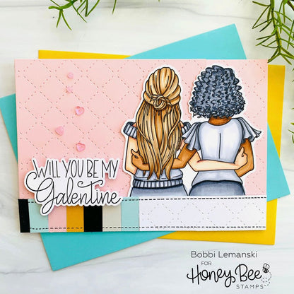 Quilted A2 Cover Plate - Honey Cuts - Stand - Alone Dies - Honey Bee Stamps