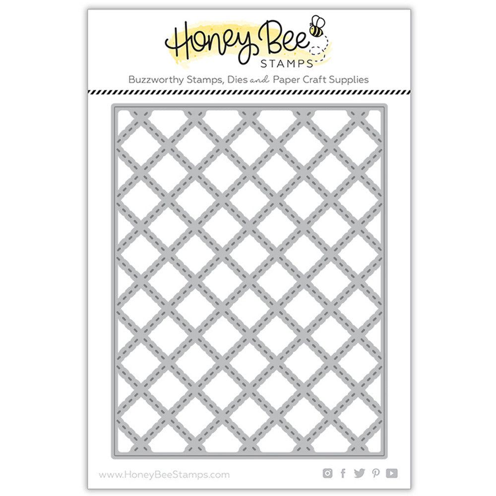 Quilted A2 Cover Plate - Honey Cuts - Stand - Alone Dies - Honey Bee Stamps