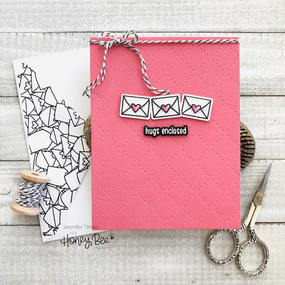 Quilted A2 Cover Plate - Honey Cuts - Stand - Alone Dies - Honey Bee Stamps