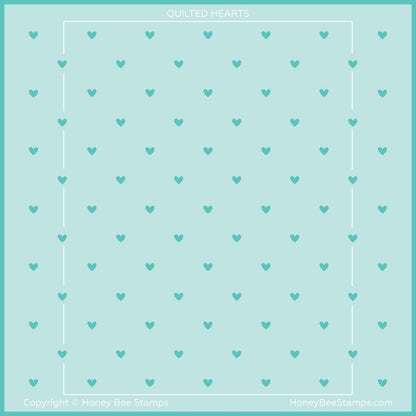 Quilted Hearts & Dots - Set of 2 6"x6" Stencils - Retiring - Honey Bee Stamps