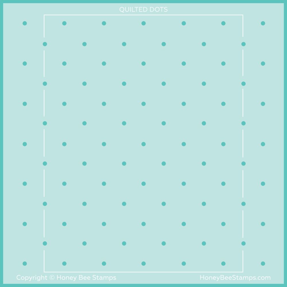 Quilted Hearts & Dots - Set of 2 6"x6" Stencils - Retiring - Honey Bee Stamps