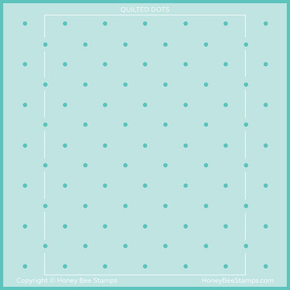Quilted Hearts & Dots - Set of 2 6"x6" Stencils - Retiring - Honey Bee Stamps