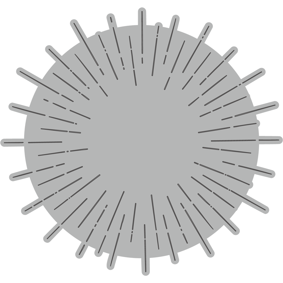 Radiant Circle Background - Honey Cuts - Stand - Alone Dies - Honey Bee Stamps