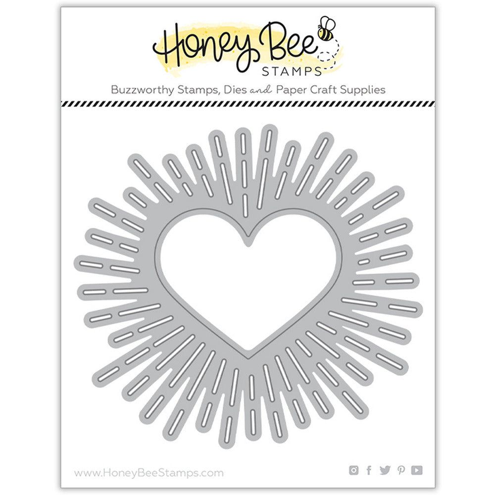Radiant Heart Background - Honey Cuts - Stand - Alone Dies - Retiring - Honey Bee Stamps