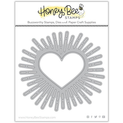 Radiant Heart Background - Honey Cuts - Stand - Alone Dies - Retiring - Honey Bee Stamps