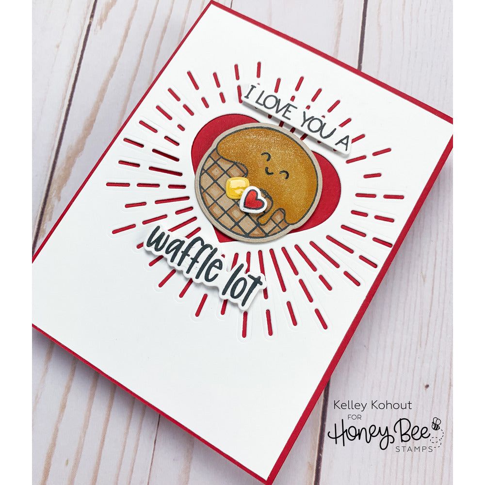 Radiant Heart Background - Honey Cuts - Stand - Alone Dies - Retiring - Honey Bee Stamps