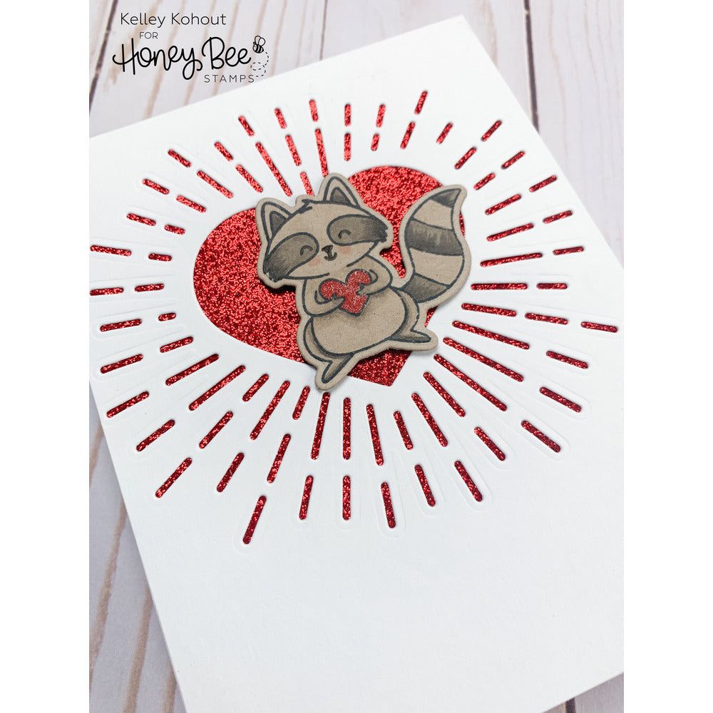 Radiant Heart Background - Honey Cuts - Stand - Alone Dies - Retiring - Honey Bee Stamps