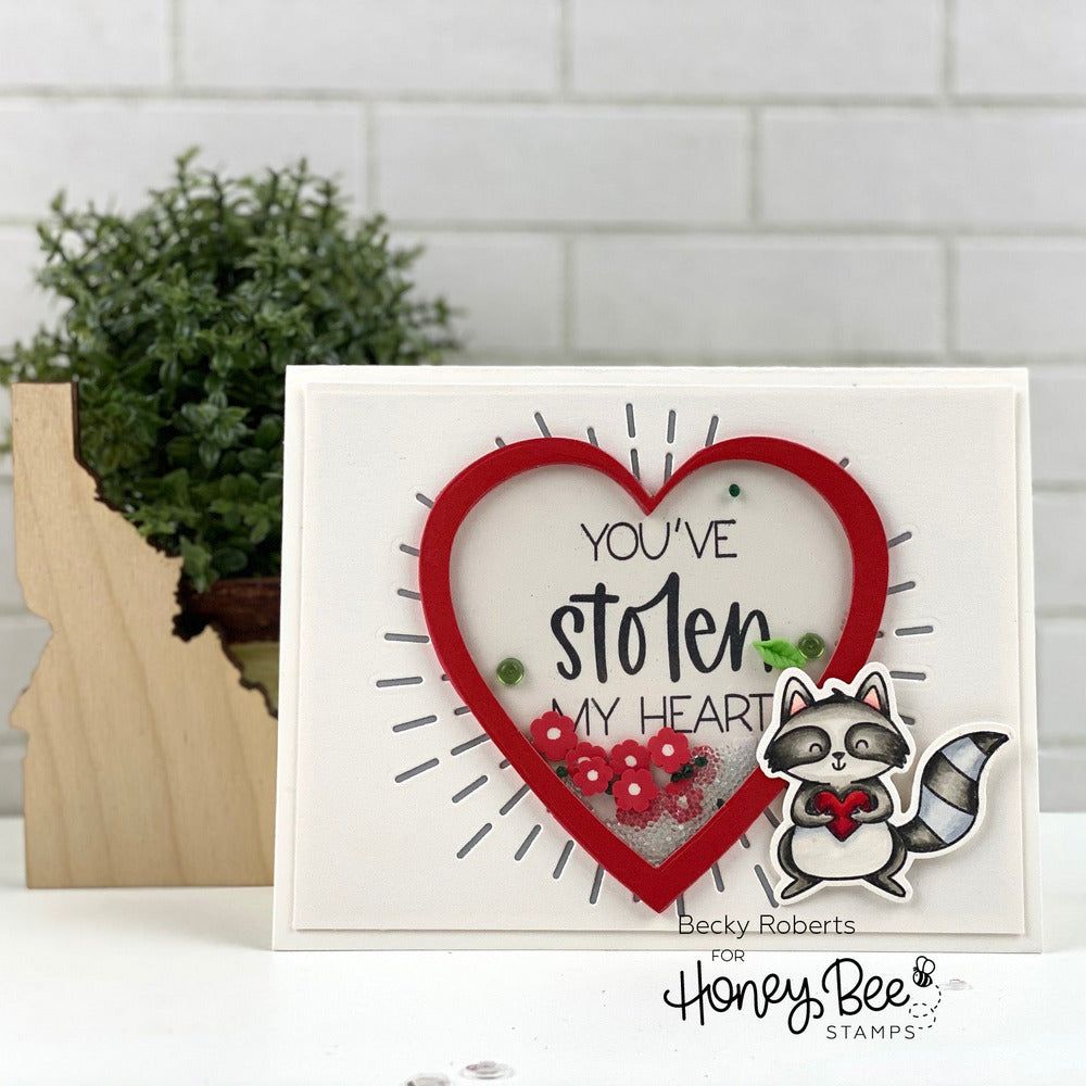 Radiant Heart Background - Honey Cuts - Stand - Alone Dies - Retiring - Honey Bee Stamps
