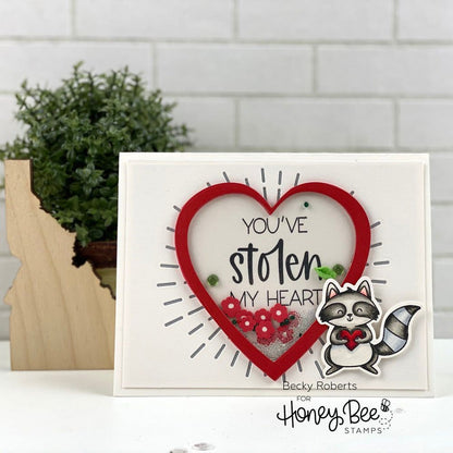 Radiant Heart Background - Honey Cuts - Stand - Alone Dies - Retiring - Honey Bee Stamps