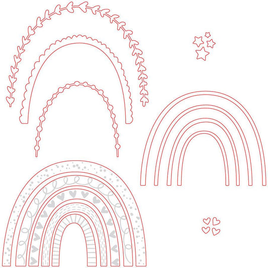 Rainbow Accents - Honey Cuts - Coordinating Dies - Retiring - Honey Bee Stamps