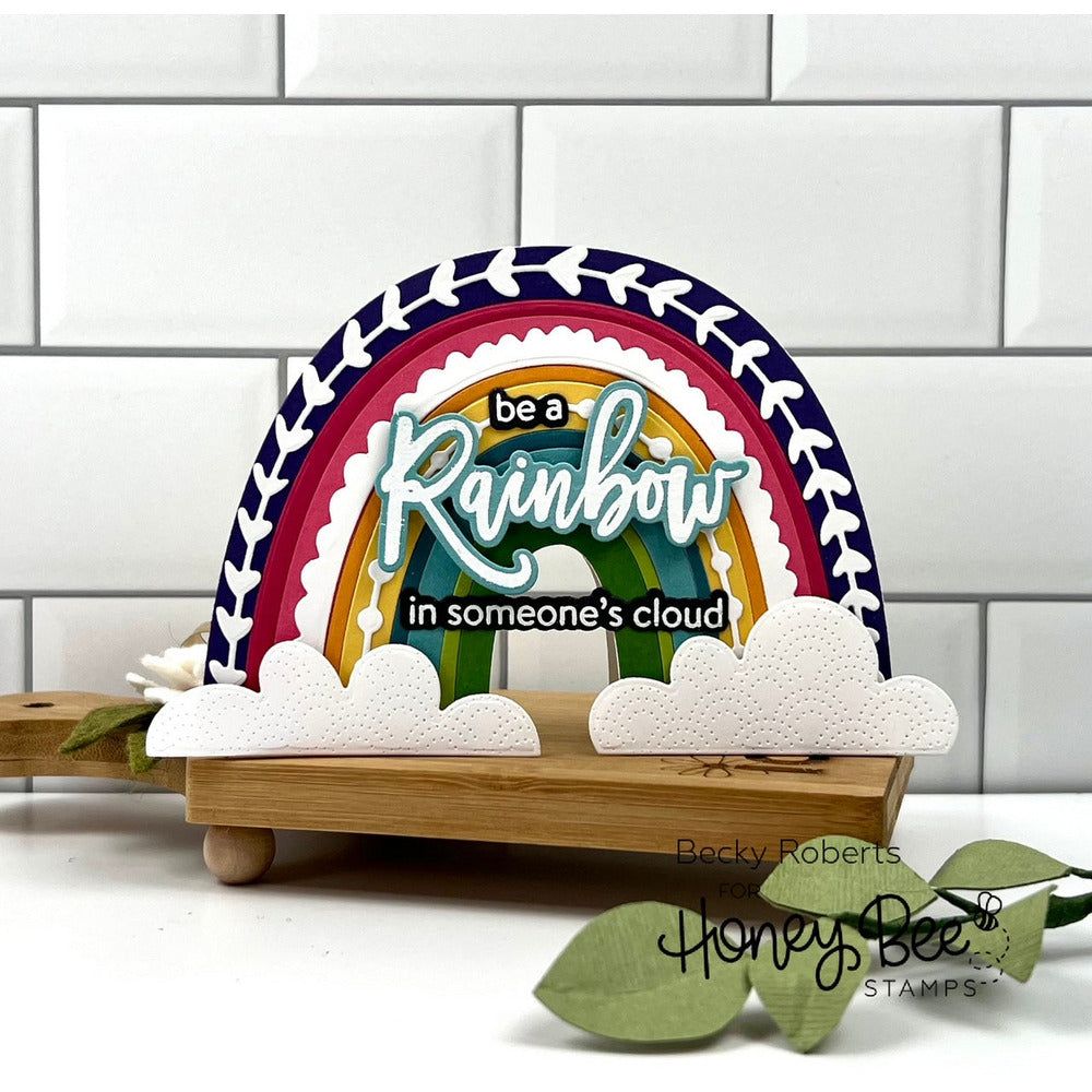 Rainbow Builder A2 Card Base - Honey Cuts - Stand - Alone Dies - Retiring - Honey Bee Stamps
