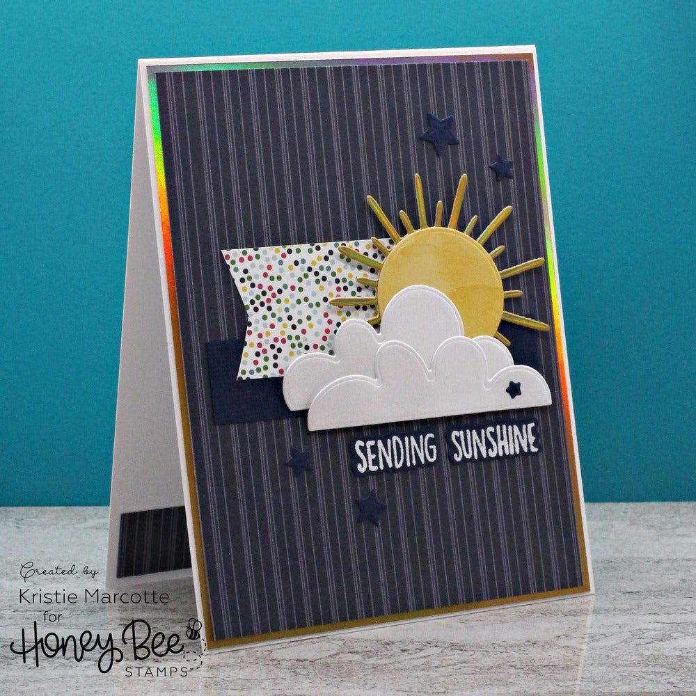 Rainbow Builder A2 Card Base - Honey Cuts - Stand - Alone Dies - Retiring - Honey Bee Stamps