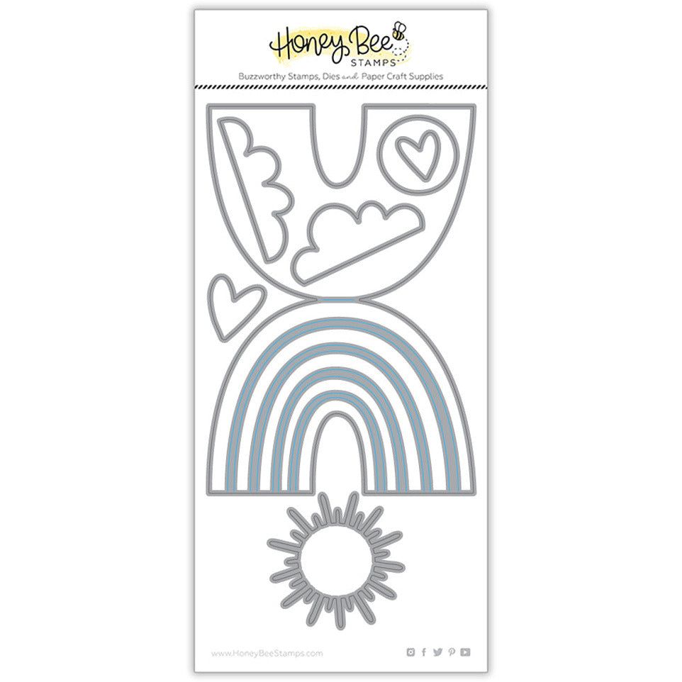 Rainbow Builder A2 Card Base - Honey Cuts - Stand - Alone Dies - Retiring - Honey Bee Stamps