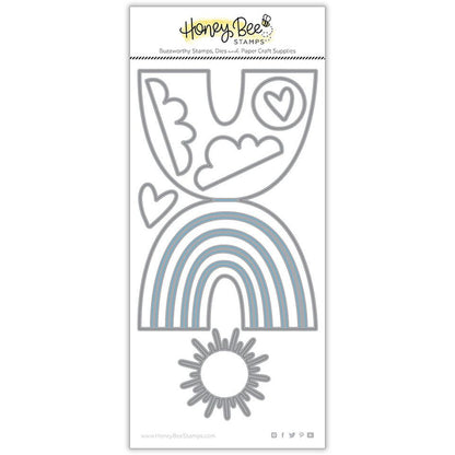 Rainbow Builder A2 Card Base - Honey Cuts - Stand - Alone Dies - Retiring - Honey Bee Stamps