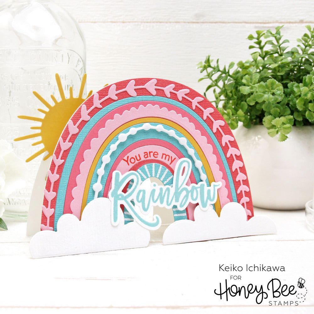 Rainbow Dreams - 6x8 Photopolymer Stamp Set - Retiring - Honey Bee Stamps