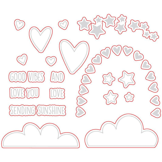 Rainbow Dreams - Honey Cuts - Coordinating Dies - Honey Bee Stamps