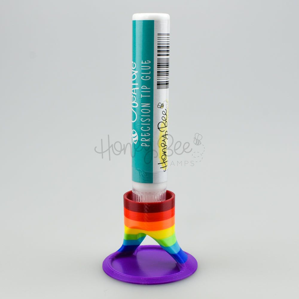 Rainbow Glue Holder Stand For Easy Application - Honey Bee Stamps
