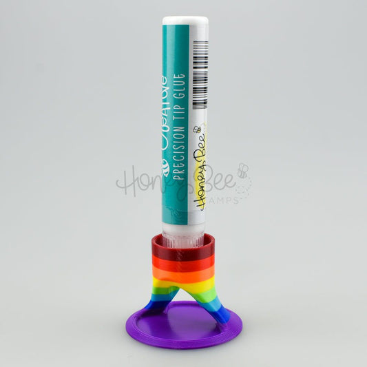 Rainbow Glue Holder Stand For Easy Application - Honey Bee Stamps