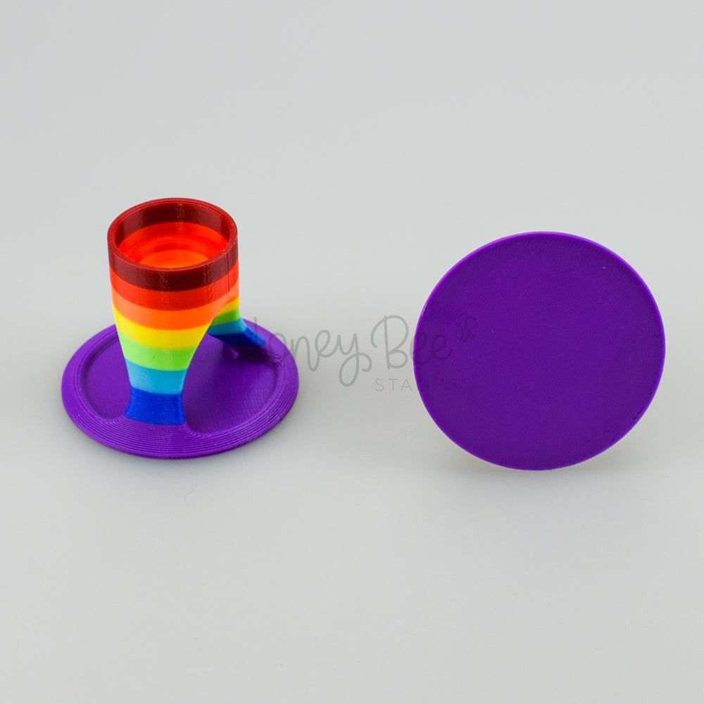 Rainbow Glue Holder Stand For Easy Application - Honey Bee Stamps