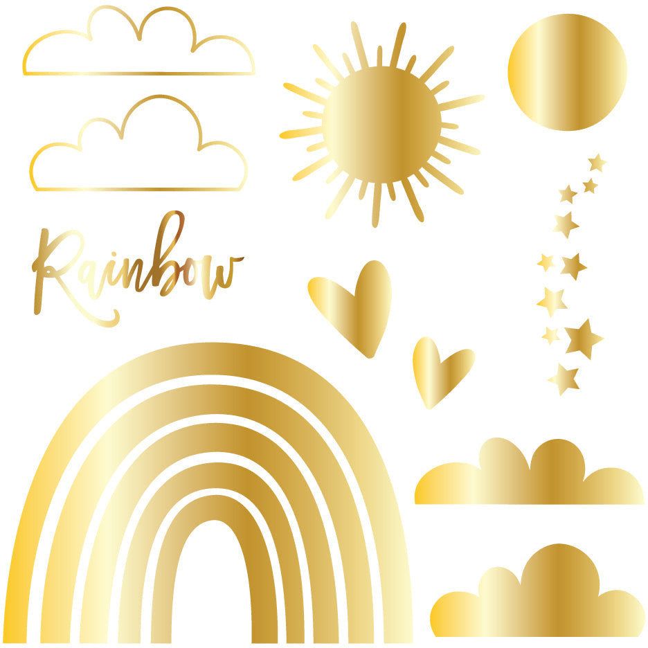 Rainbow - Hot Foil and Letter Press Plate - Retiring - Honey Bee Stamps