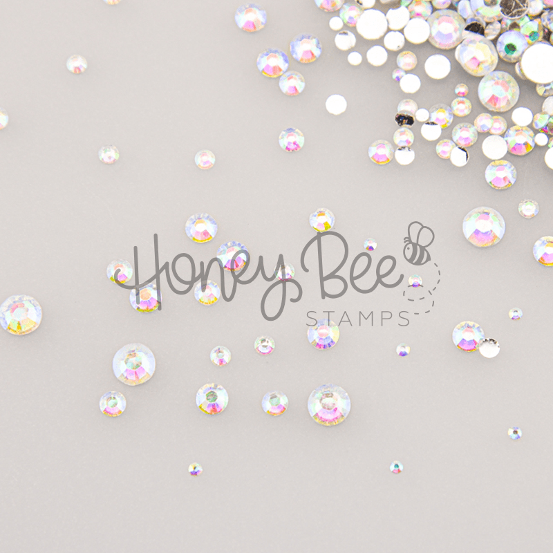 Rainbow - Rhinestone Mix - Flatback Crystal Gems - Honey Bee Stamps