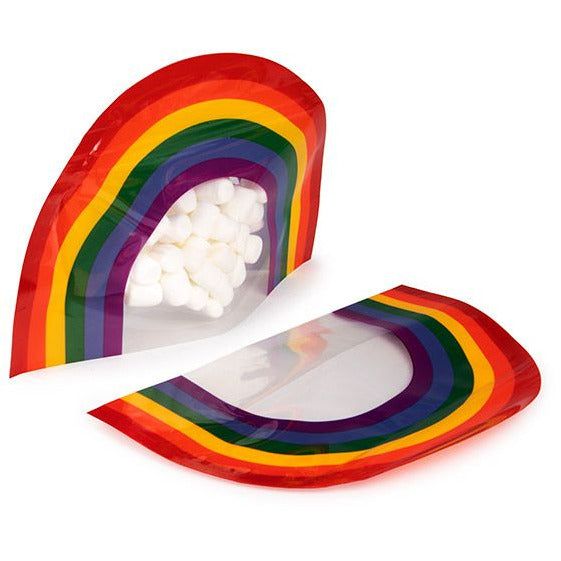 Rainbow Shaped Pouch - 8" x 3" x 5" - 5 pack - Retiring - Honey Bee Stamps