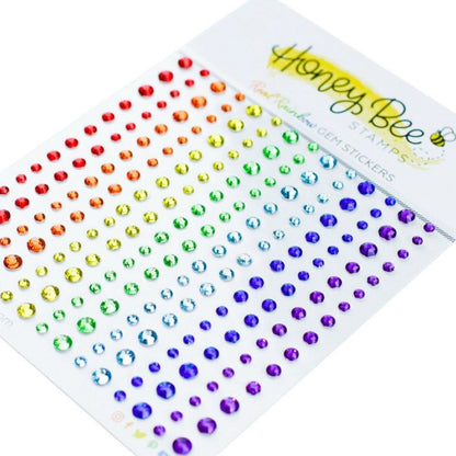 Real Rainbow Gem Stickers - 210 Count - Honey Bee Stamps