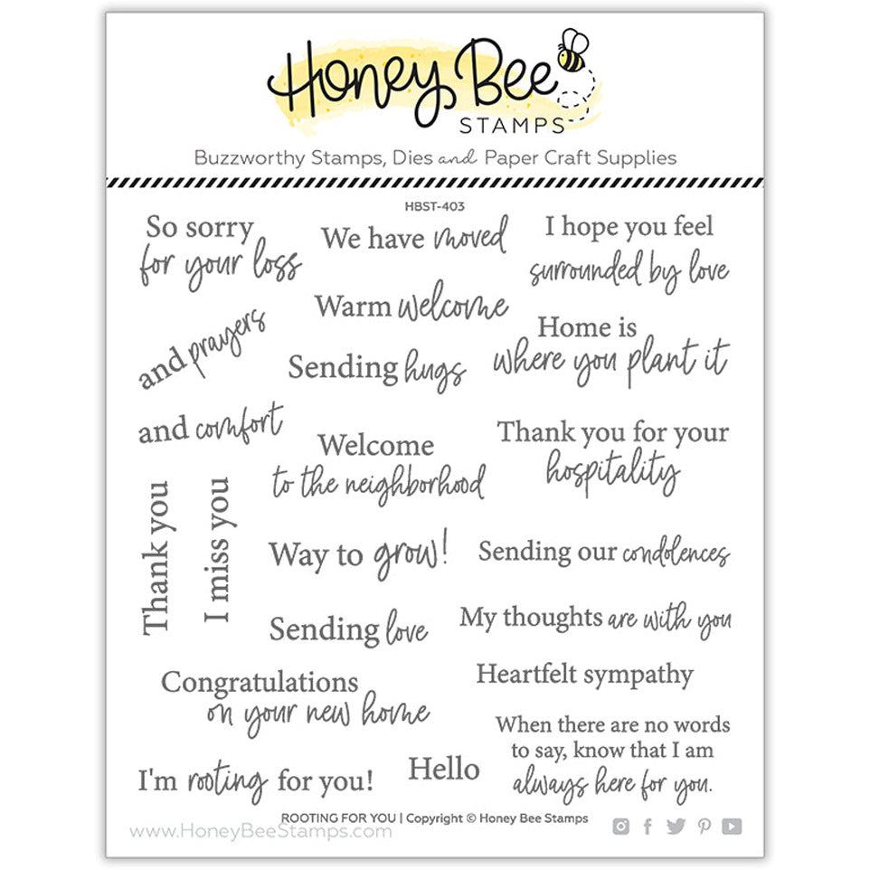 Rooting For You - 6x6 Photopolymer Stamp Set - Honey Bee Stamps