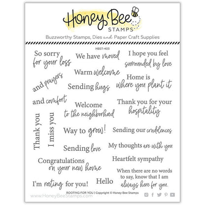 Rooting For You - 6x6 Photopolymer Stamp Set - Honey Bee Stamps