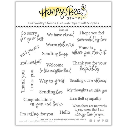Rooting For You - 6x6 Photopolymer Stamp Set - Honey Bee Stamps