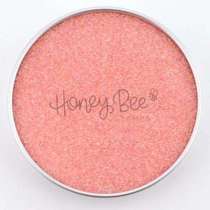 Salmon - Peach Pink Tiny Bubbles No Hole Glass Beads - Honey Bee Stamps