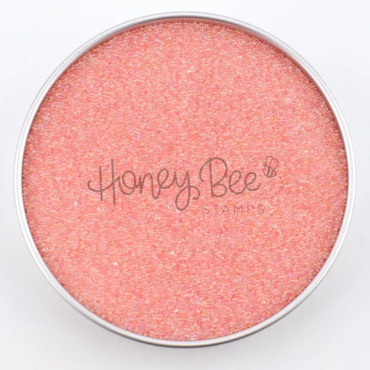 Salmon - Peach Pink Tiny Bubbles No Hole Glass Beads - Honey Bee Stamps