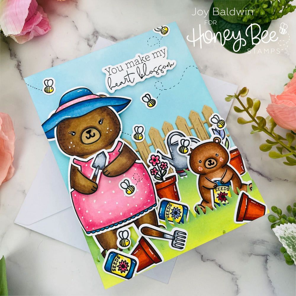 Sandie And Sis - 6x8 Photopolymer Stamp Set - Retiring - Honey Bee Stamps