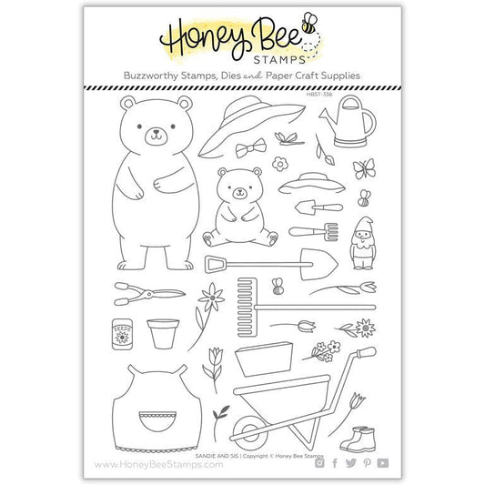 Sandie And Sis - 6x8 Photopolymer Stamp Set - Retiring - Honey Bee Stamps
