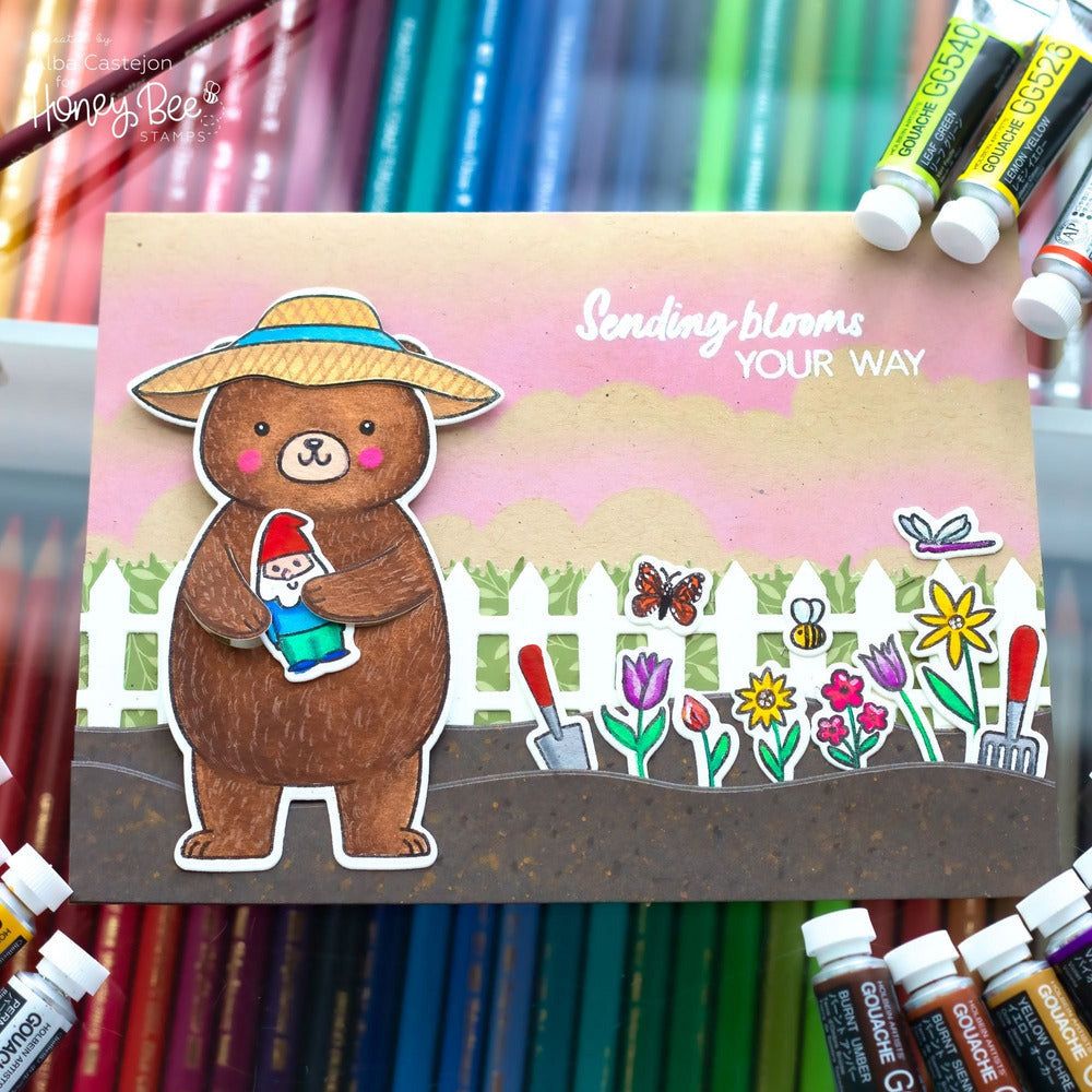 Sandie And Sis - 6x8 Photopolymer Stamp Set - Retiring - Honey Bee Stamps