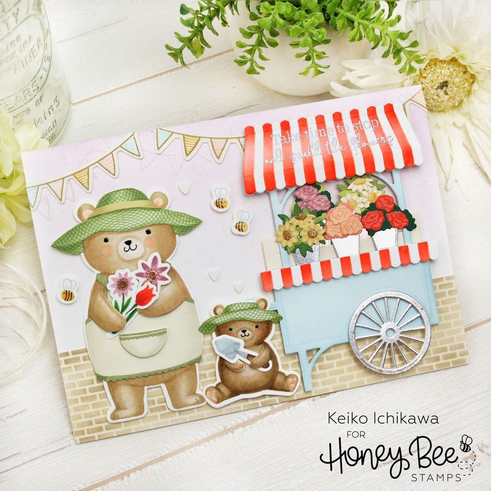 Sandie And Sis - 6x8 Stamp Set and Coordinating Dies Bundle - Honey Bee Stamps