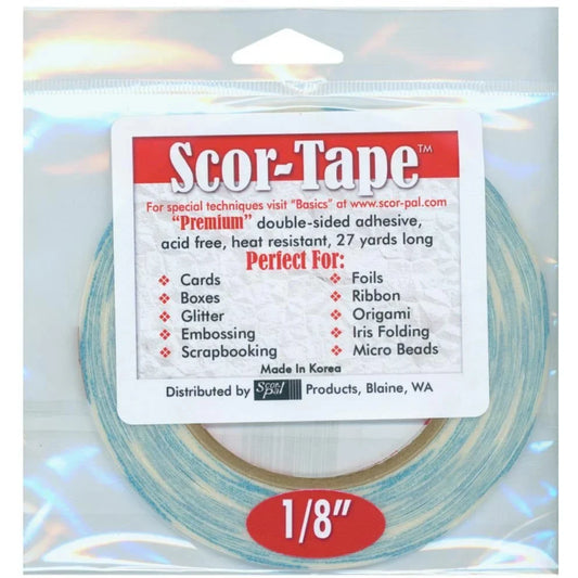 Scor - Tape 1/8" Wide - 27 Yards Double - Sided Adhesive .125” - Honey Bee Stamps