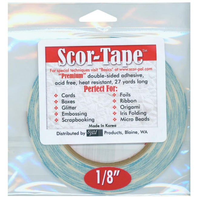 Scor-Tape | 1/8" Wide | 27 Yards Double Sided Adhesive