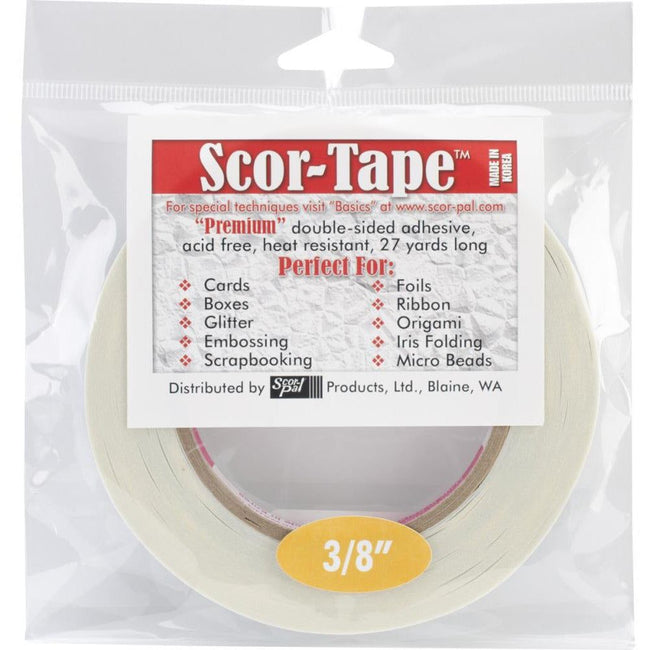 Scor-Tape 3/8" Wide - 27 Yards Double Sided Adhesive - Honey Bee Stamps