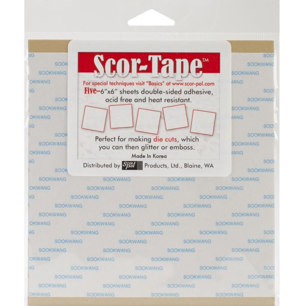 Scor - Tape 6" x 6" Double - Sided Adhesive Sheets - 5 pack - Honey Bee Stamps